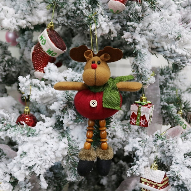 Adornos navideños para ancianos, muñeco de nieve, alce, regalo de Navidad, colgante pequeño, muñeco de peluche, colgante para árbol de Navidad, suministros Wmkox8yii gf5902