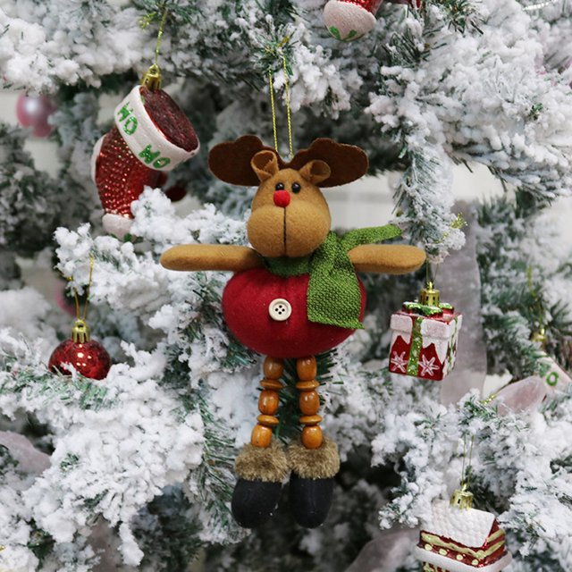 Adornos navideños para ancianos, muñeco de nieve, alce, regalo de Navidad, colgante pequeño, muñeco de peluche, colgante para árbol de Navidad, suministros Wmkox8yii gf5902