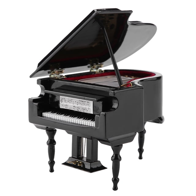 Exquisito modelo de Mini Piano de madera, decoración de exhibición, adorno para casa de café en casa