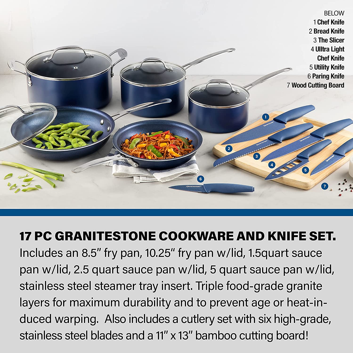 Cookware Set 7pcs Black-Gold Series Non-Stıck Granite Pot And Pan Set Fast  Shipping Fireproof