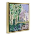 thumbnail image 4 of Stupell Industries Town Church Through Trees Buildings & Architecture Painting Gold Floater Framed Canvas Art Print Wall Art, 18 x 18, 4 of 10