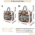 thumbnail image 3 of Flowers Mother's Day Corduroy Tote Bag Handbag Large Messenger Bag Shoulder Crossbody Zipper Bag Purse, 3 of 8