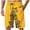 F-Yellow, variant on TEAJOPSUU Men's Printed Shorts Loose Fit Animal Printed Shorts with Elastic Drawstring Waist and Side Pockets A-Yellow