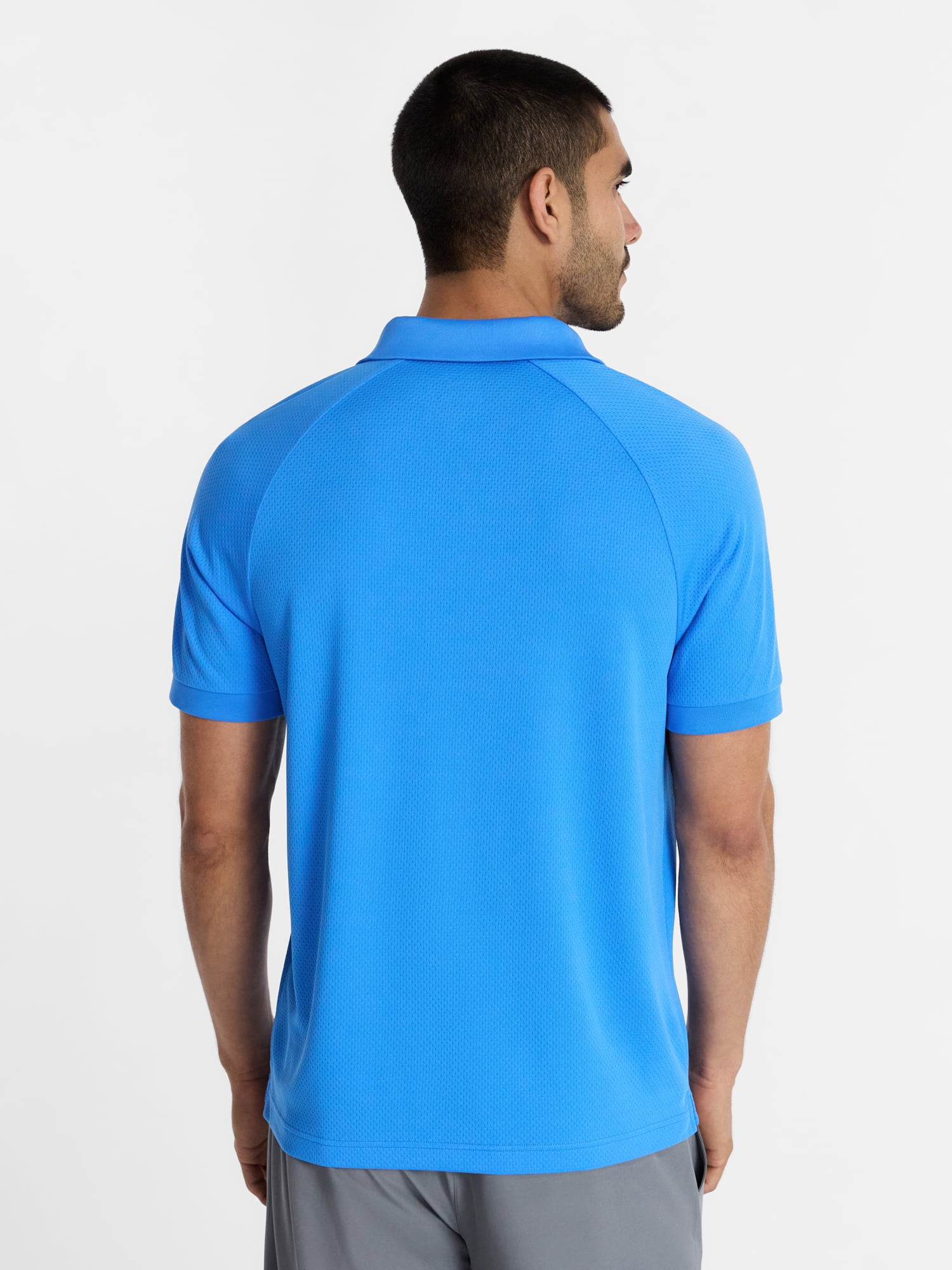 Athletic Works Men's and Big and Tall Men's Active Mesh Polo Shirt, Size XS-5XL