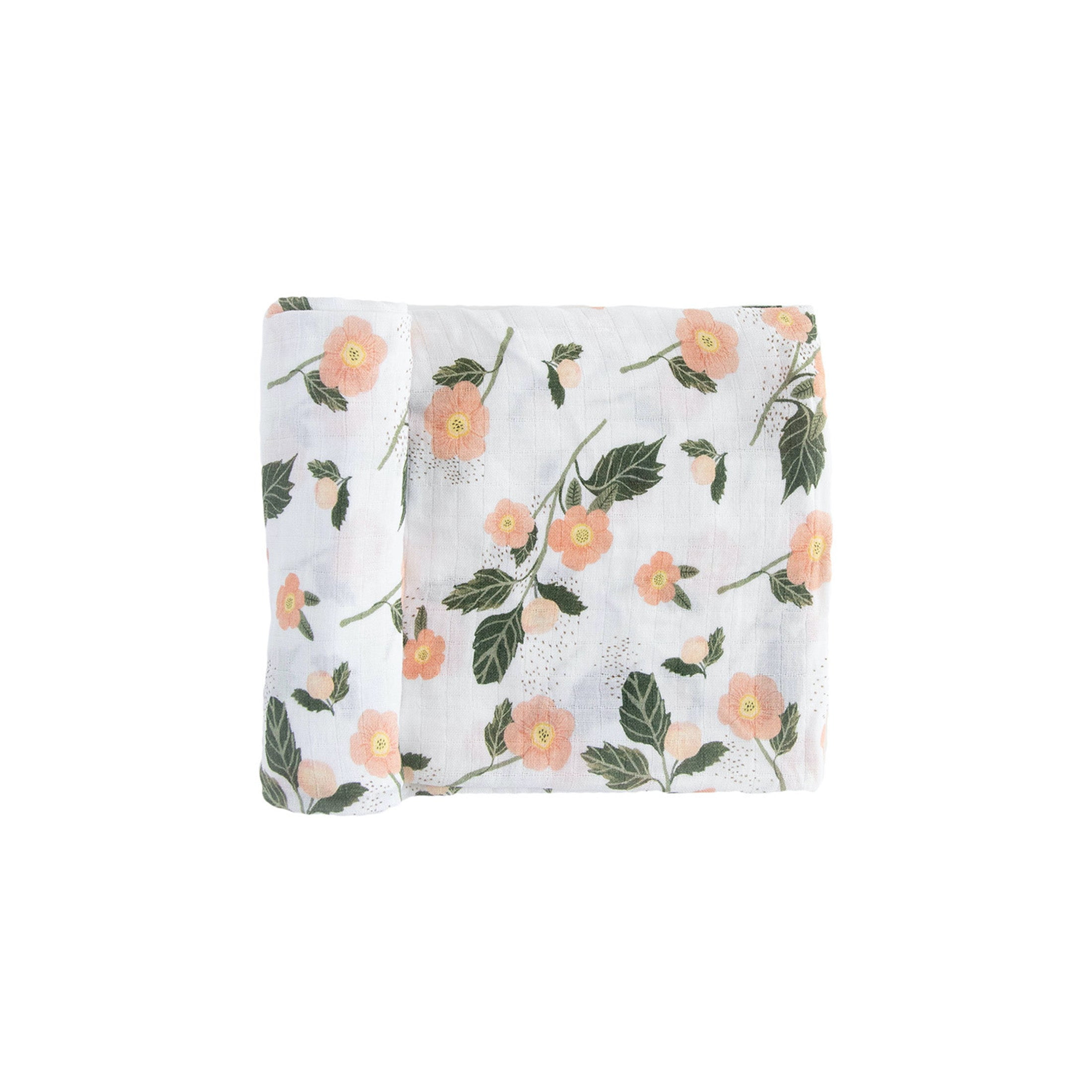 100% Organic Cotton Muslin Swaddle Blanket, Large, Unisex, Blushing Bloom