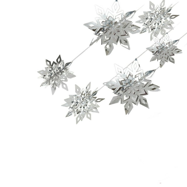 1 Set Christmas Decorations Funny Exquisite Simple Style Stereo Indoor Hanging Prop Festival Adornment Decor for Scene Layout Silver