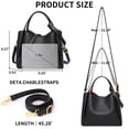 thumbnail image 5 of FALAN MULE Women’s Tote Bag Leather Crossbody Handbag Top Handle Satchel Purse with Adjustable Strap, Multi-Compartment Shoulder Bag, 5 of 7