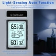 thumbnail image 3 of Geevon Large Display Digital Thermometer Hygrometer, Accurate Indoor Outdoor Temperature Humidity Monitoring, Wireless Weather Station with 200ft/60m Range Remote Sensor(Black), 3 of 8