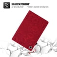 thumbnail image 6 of Samsung Galaxy Tab A8 10.5 2022 Tablet Case, SM-X200/X205/X207 Case, Dteck Embossed PU Leather Folio Flip Case with Card Slots, Multi-Angle Viewing Stand, Red, 6 of 6
