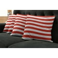 thumbnail image 2 of Ambesonne Geometric Throw Pillow Cover 4 Pack, American Flag Design, 20", Vermilion White, 2 of 6