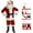 Red, variant on Santa Claus Costume Christmas Complete Dress-Up Outfit For Adult Santa Suit With Hat Men Cosplay Costumes 7PCS