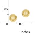 thumbnail image 2 of Primal Gold 10 Karat Yellow Gold Polished 7mm Ball Post Earrings, 2 of 4