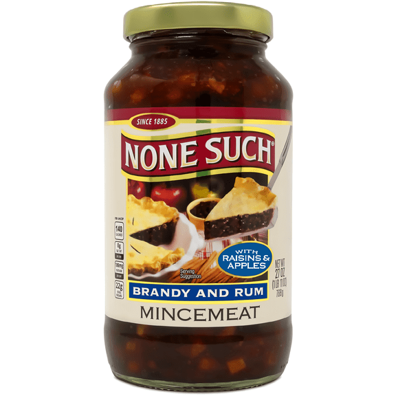 None Such Mincemeat Brandy and Rum Pie Filling with Apples and Raisins, 27 Ounce