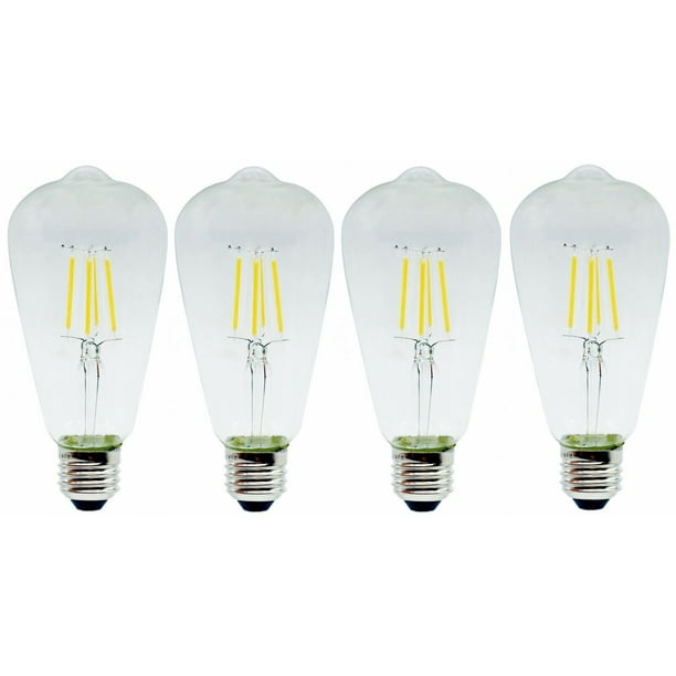 4Pack Dimmable Vintage LED Light Bulbs 40 Watt Equivalent, ST64