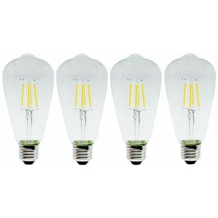 

4-Pack Dimmable Vintage LED Light Bulbs 80 Watt Equivalent ST64 Antique Edison
