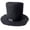 Black, variant on BELTNOV Men's Classic Retro Top Hat Steampunk Magician Wide Brim Hat with Satin Band for Stage Performance Festival Party Silver