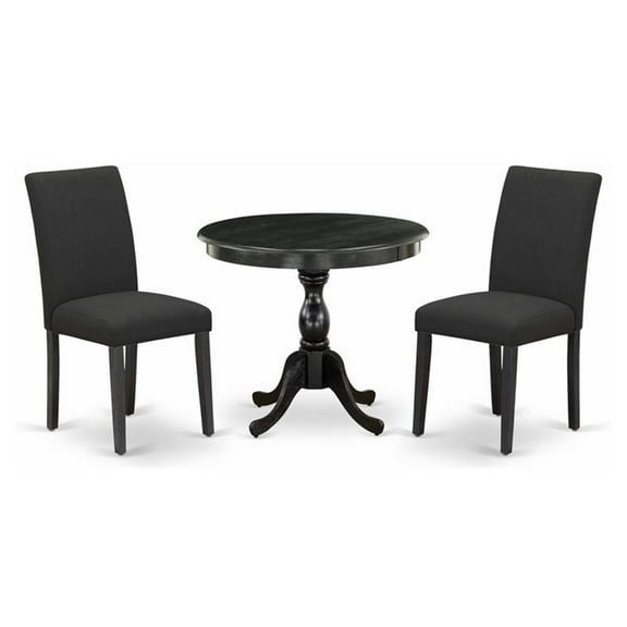 Atlin Designs 3-piece Wood Dining Set in Wire Brush Black