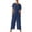 Navy, variant on gakvbuo Jumpsuits For Women Summmer Dressy Wedding Women's Casual Loose Pocket Strap Cotton And Linen Jumpsuit Short Sleeve Sling Jumpsuitit