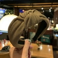 thumbnail image 2 of Hontri Heardband on Sale, Fashionable Women's Knitted Tie Hairpin Hairband Headband Knot Hair Headband 1Pc Hairband Khaki, 2 of 3