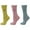 Pink, Blue, Yellow, variant on Women's Argyle Pattern Bamboo Crew Socks