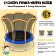 thumbnail image 3 of Gymax 10FT Certified Recreation Trampoline w/ Exclusive Flower Shape Enclosure Net Yellow, 3 of 9