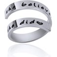 thumbnail image 1 of SNOWLIN Stainless Steel Spiral Wrap Twist Ring Hiphop Gold Bands Cool Stacking Rings Encouragement Personalized Jewelry, 1 of 1