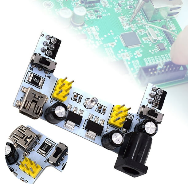 Tablero De 2 Canales MB102 Mini interfaz USB Breadboard módulo de fuente de alimentación USB reutilizable para Arduino