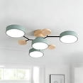 thumbnail image 2 of Ceiling Light Modern Semi Flushs Mount Ceiling Light Nordics Wood Chandelier With Circular Acrylic LED Shade For Living Room Bedroom Dining Room Requires Assemb, 2 of 6
