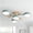 White, variant on Homenest Modern Semi Flush Mount Ceiling Light, Nordic Wood Chandelier with Circular Acrylic LED Shade, 3-Color Temperature Lighting for Living Room Bedroom Dining Room