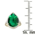thumbnail image 3 of Gold Over Sterling Silver with Emerald Tear Drop Solitaire Ring, 3 of 3