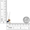 thumbnail image 4 of Gem Stone King 925 Silver and 10K Yellow Gold Brown Tiger Eye Blue Sapphire and White Moissanite Pendant Necklace for Women (2.75 Cttw, Oval 8X6MM, 7X5MM and 6X4MM, Gemstone, with 18 inch Chain), 4 of 4