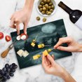 thumbnail image 5 of Horror House Cutting Board, Moonrise Magic Landscape with Empty Rural Path to Pines Dramatic Vampire Way Print, Decorative Tempered Glass Cutting and Serving Board, Small Size, Grey, by Ambesonne, 5 of 5