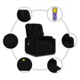 thumbnail image 4 of vidaXL Massage Recliner Chair Black Fabric, 4 of 5
