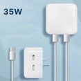 thumbnail image 3 of Adaptador De Alimentación Original De Apple 35W USB-C + Para iPhone 13 14 mini Pro Max Tipo Cargador Rápido Para Cable Para 8 Plus XS, 3 of 4