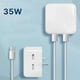 thumbnail image 3 of Adaptador De Alimentación Original De Apple 35W USB-C + Para iPhone 13 14 mini Pro Max Tipo Cargador Rápido Para Cable Para 8 Plus XS, 3 of 4