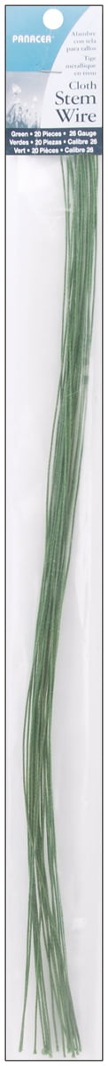 Panacea Cloth Covered Stem Wire 22 Gauge 18 20/Pkg-Green 