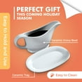 thumbnail image 4 of R Ceramic Gravy Boat And Tray For Salad Dressings Milk Broth Creamer Micro, 4 of 9