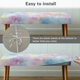 thumbnail image 6 of Psesaysky Pastel Tie Dye Long Bench Seat Slipcover, Stretch Polyester Spandex Fabric Bench Protector Cover for Dining and Living Room, 6 of 9