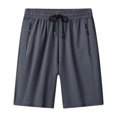 thumbnail image 2 of Cmfcve Men's Athletic Shorts Plus Size Versatile Lightweight Mens Shorts 5 Inch Elastic Waist Zip-Pocket Gym Shorts, 2 of 8