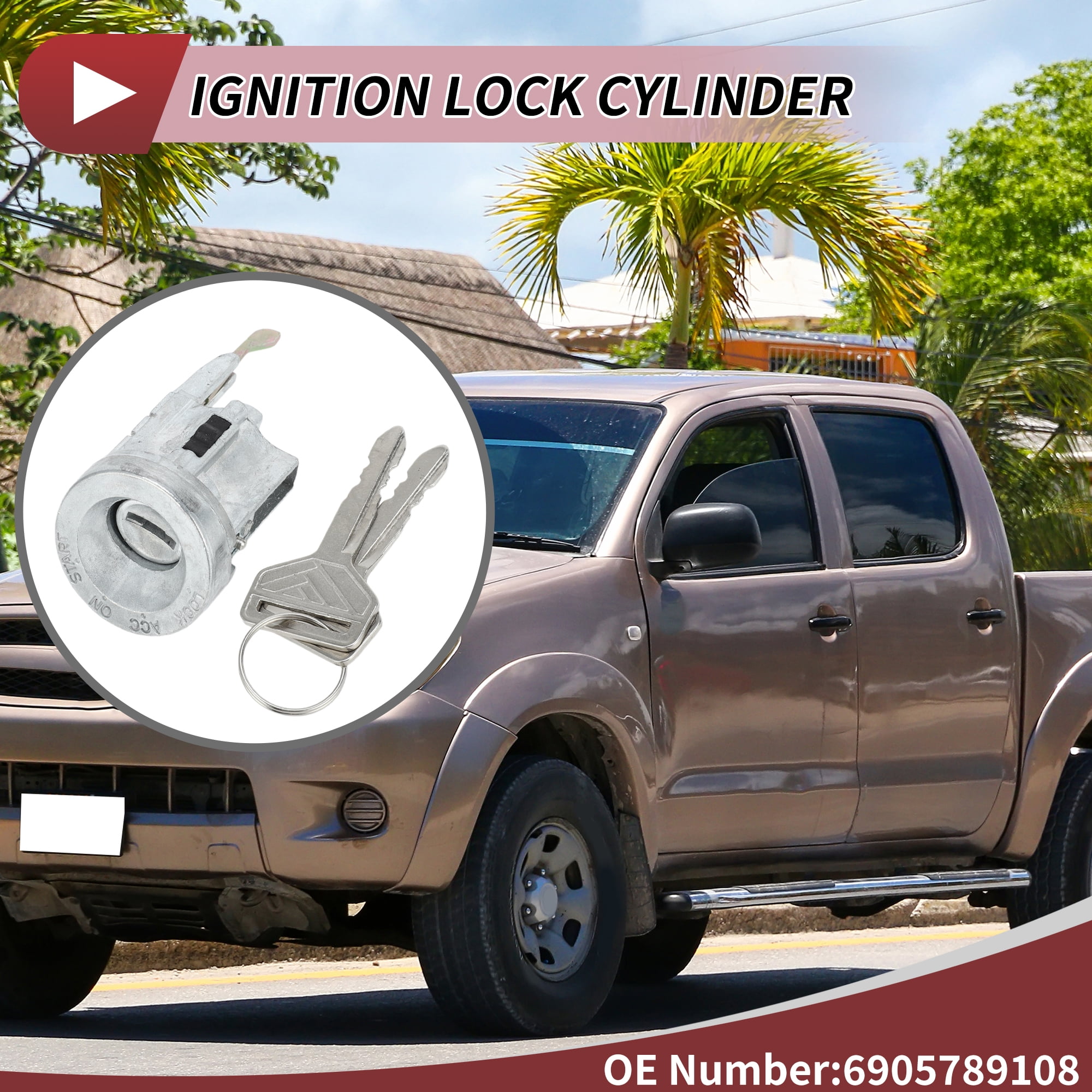 Unique Bargains Ignition Lock Cylinder for Toyota Pickup 1984-1987 and 4Runner 1994-1997