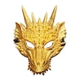 thumbnail image 1 of Dragon Tête Fantaisie Animal pour Habiller Scène Spectacle Carnaval Or, 1 of 8