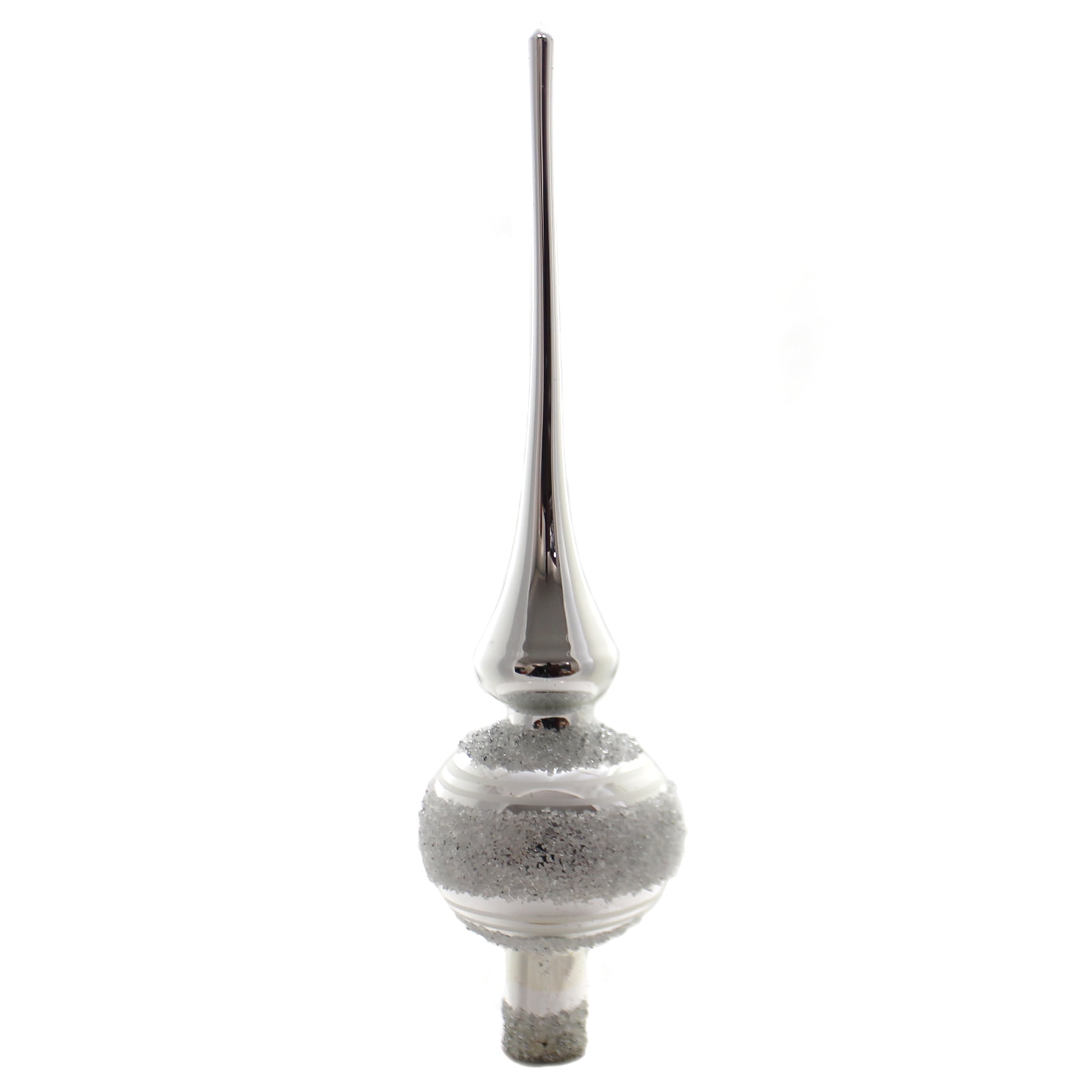 Tree Topper Finial Silver Ice Finial Glass Tree Topper Christmas Fin989