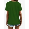 thumbnail image 2 of Women's T Shirts V Neck Casual Short Sleeve Summer Basic Tops Tees, 2 of 5