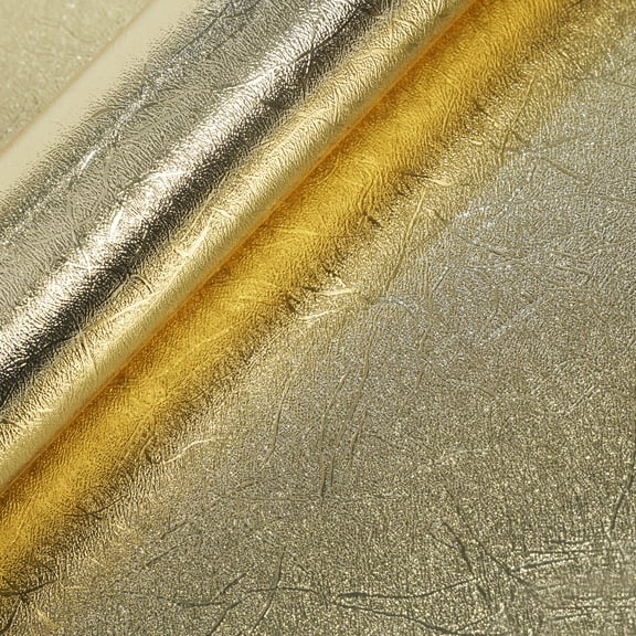 Gold Textured Metallic Permanent Vinyl by Make Market – 12" x 48" Rolls - Multi-Color Shimmer Finish - Water Resistant - Easy to Weed & Transfer - Works with Most Cutting Machines - 12 Pack