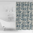 thumbnail image 4 of Coastal Ocean Shower Curtains for Bathroom Waterproof Fabric Bath Curtains Decor Bath Tub Curtain Vintage Seahorse Starfish Coral Decorative Shower Curtain Sets with 12 Hooks, 72x72 Inch, 4 of 6