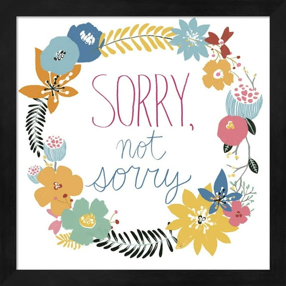 Snarky Florals II by June Erica Vess, Framed Wall Art, 13.25W x 13.25H