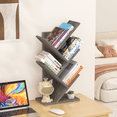 thumbnail image 3 of Tree Bookshelf 5-Tier Tabletop Tree Bookcase, Floor Standing Organizer Bookcases for Living Room,Bedroom, Light Grey, 3 of 9