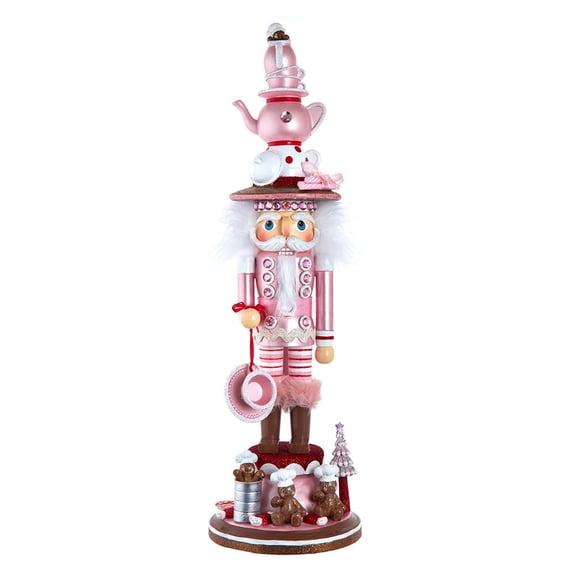 Hollywood Nutcrackers HA0797 18 in. Pink Tea Nutcracker