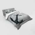 thumbnail image 3 of Ambesonne Anchor Bedding Set 3 Pcs, Flying Seagulls Grey, Twin, Grey, 3 of 3