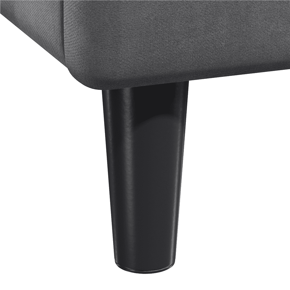 Renwick Upholstered Platform Queen Bed with Adjustable Headboard, Dark Gray
